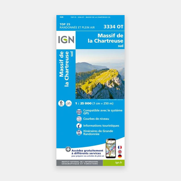 Massif de la Chartreuse Sud 1/25 3334OT (2021)