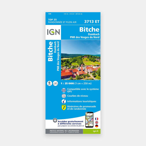 Bitche / Dambach / PNR des Vosges du Nord 1/25 3713ET (2020)