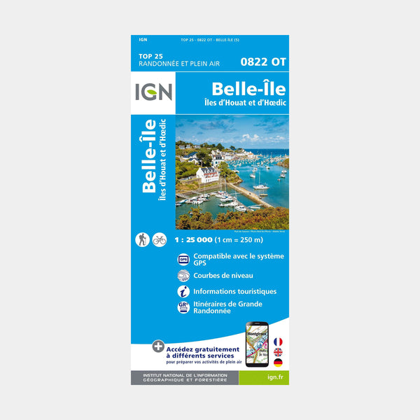 Belle-Ile / Ile d'Houat et d'Hoëdic GPS 1/25 0822OT