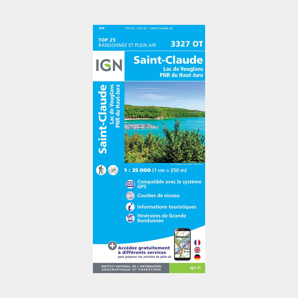 Saint-Claude / Lac de Vouglans / PNR Haut-Jura 1/25 3327OT (2019)