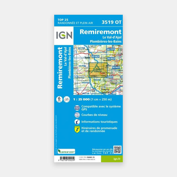 Remiremont / Plombières-les-Bains / PNR Ballons des Vosges 1/25 3519OT (2020)