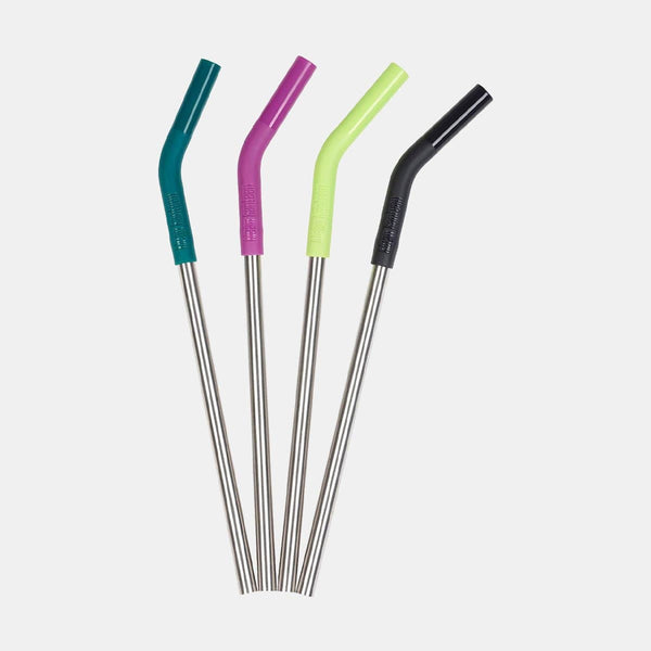 Steel Straws (4/pack) Pints and Tumblers Multi Color-Steel