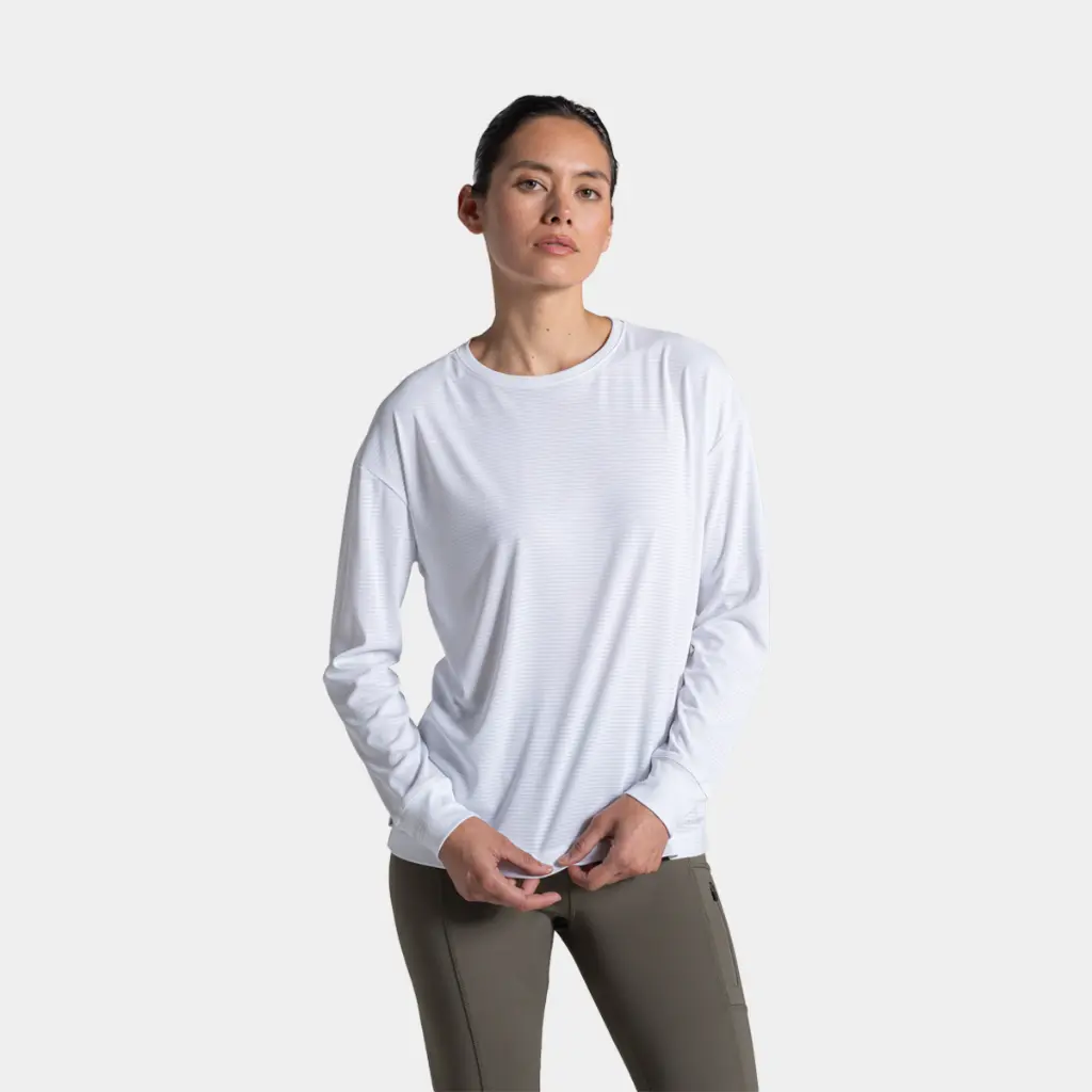 NosiLife SolarShield+ Long Sleeved T-Shirt Women White