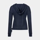 Funnel Hoodie Women Blue Iris Melange
