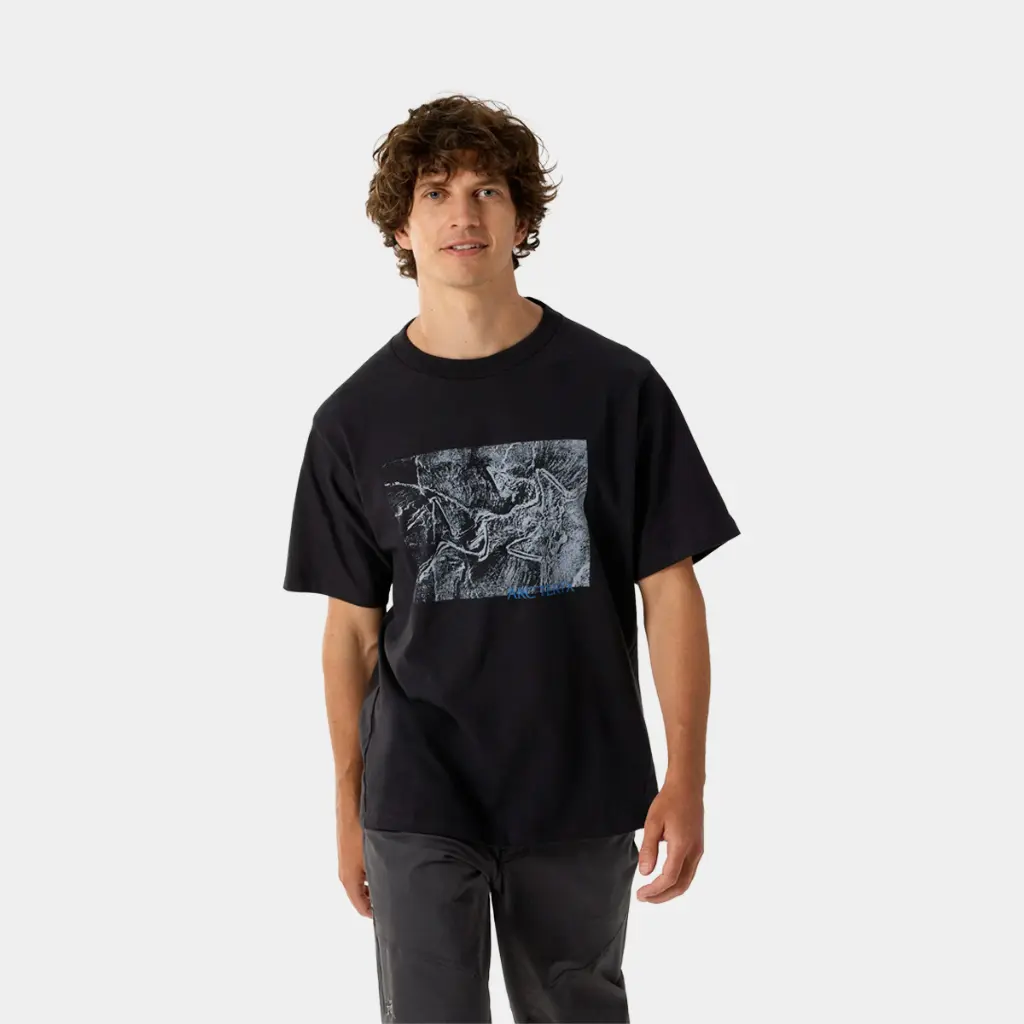 Kragg Cotton Lithographica Shirt Short Sleeves Black