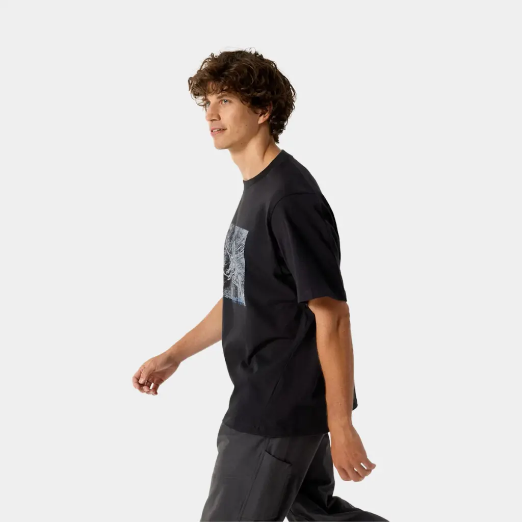 Kragg Cotton Lithographica Shirt Short Sleeves Black