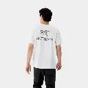 Kragg SL Cotton Bird Word Short Sleeves White Light / Black