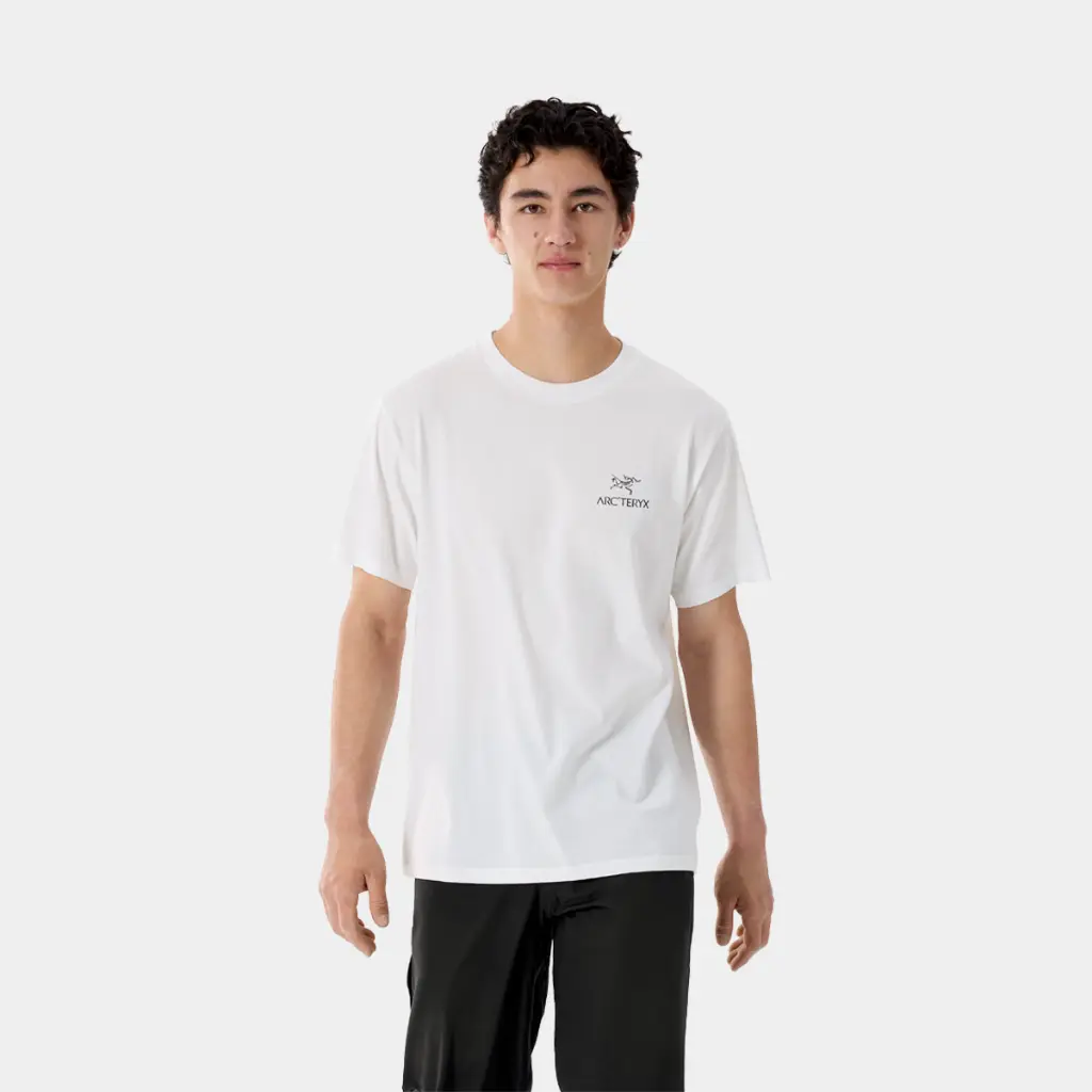Kragg SL Cotton Bird Word Short Sleeves White Light / Black