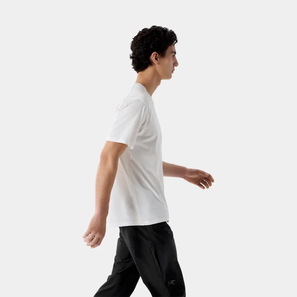 Kragg SL Cotton Bird Word Short Sleeves White Light / Black