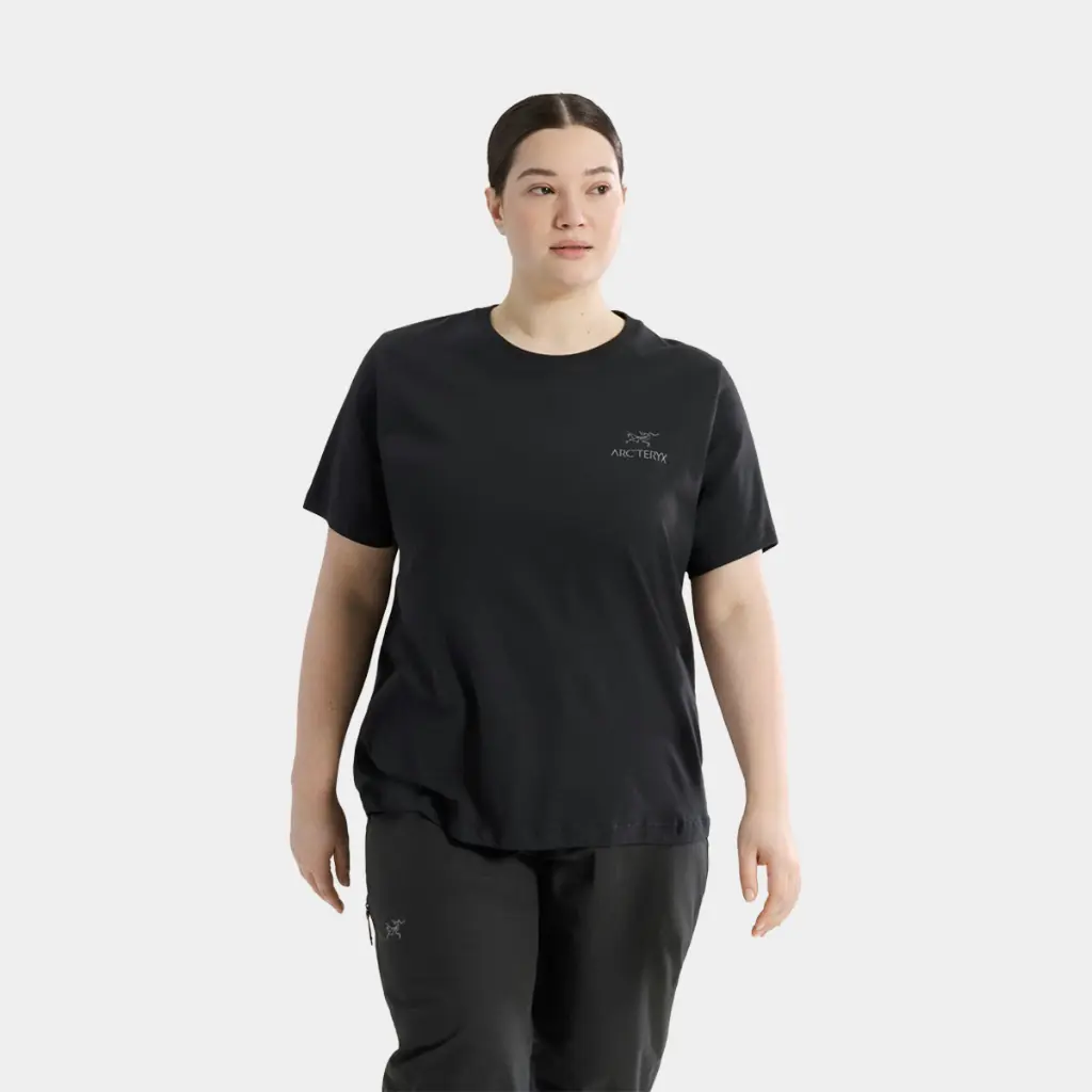 Kragg SL Cotton Emblem Crew Short Sleeves Women Black