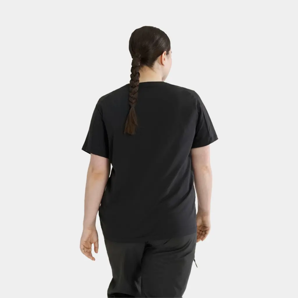 Kragg SL Cotton Emblem Crew Short Sleeves Women Black