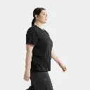 Kragg SL Cotton Emblem Crew Short Sleeves Women Black