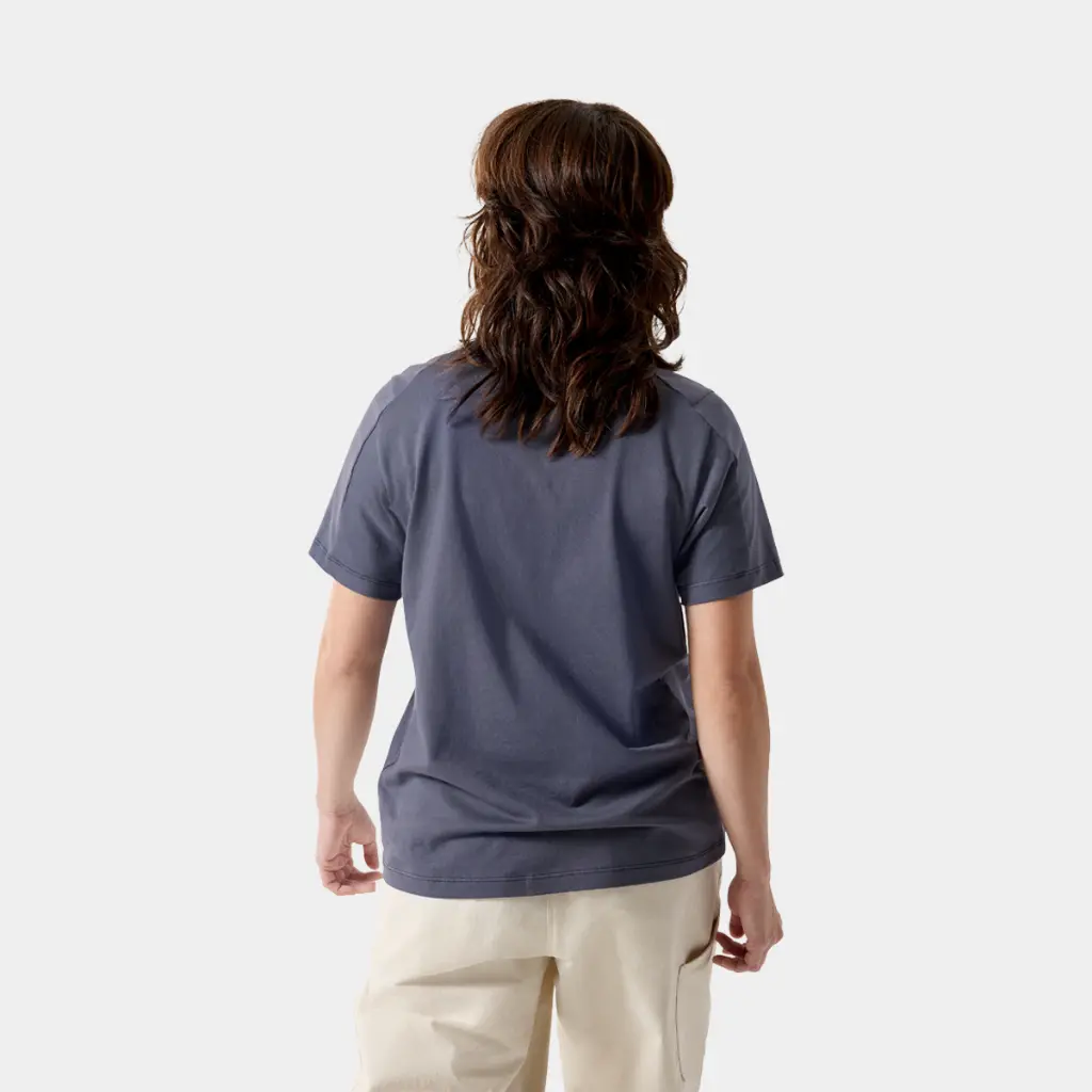 Kragg SL Cotton Emblem Crew Short Sleeves Women Dark Stratus