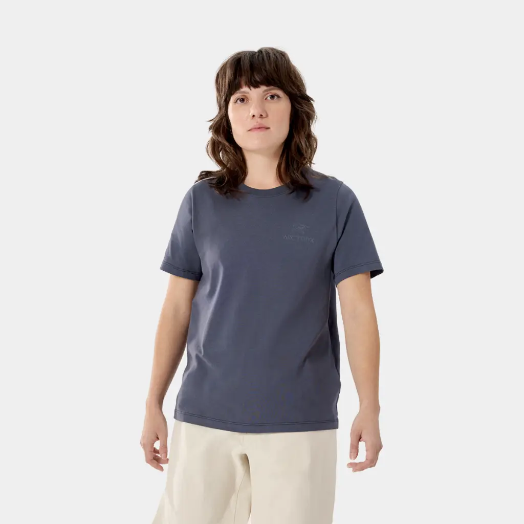 Kragg SL Cotton Emblem Crew Short Sleeves Women Dark Stratus
