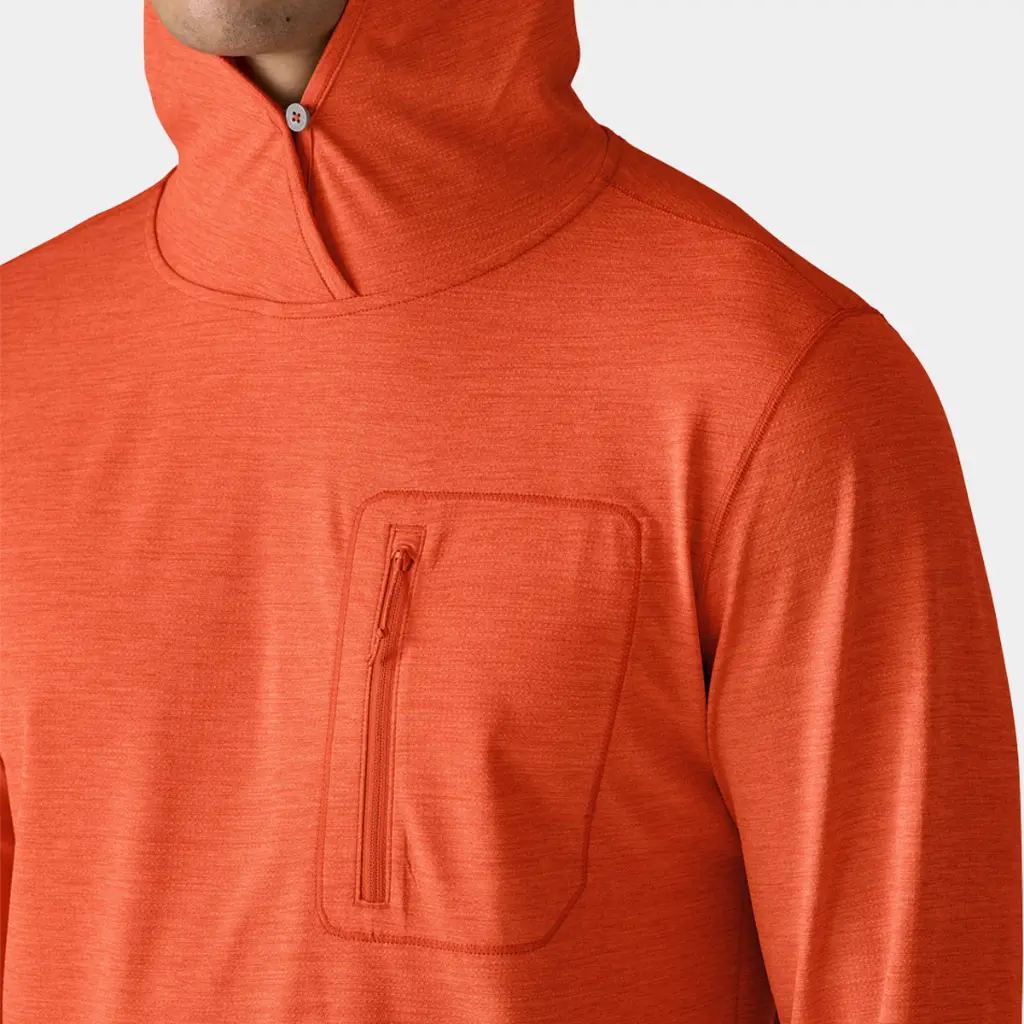 Cap Cool Sun Hoody Coal Orange / Light Coal Orange X-Dye