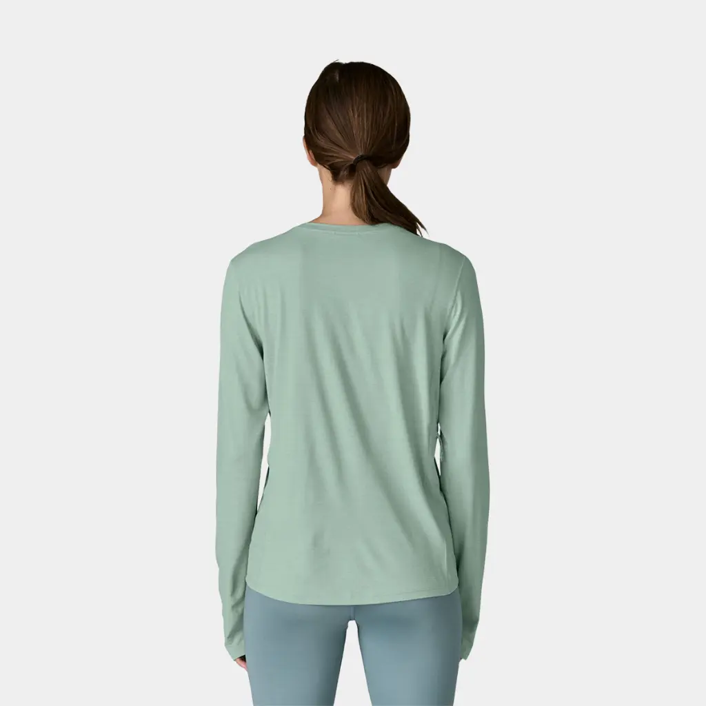 Long SLeeves Cap Cool Sun Shirt Women Thermal Blue - Thin Ice X-Dye