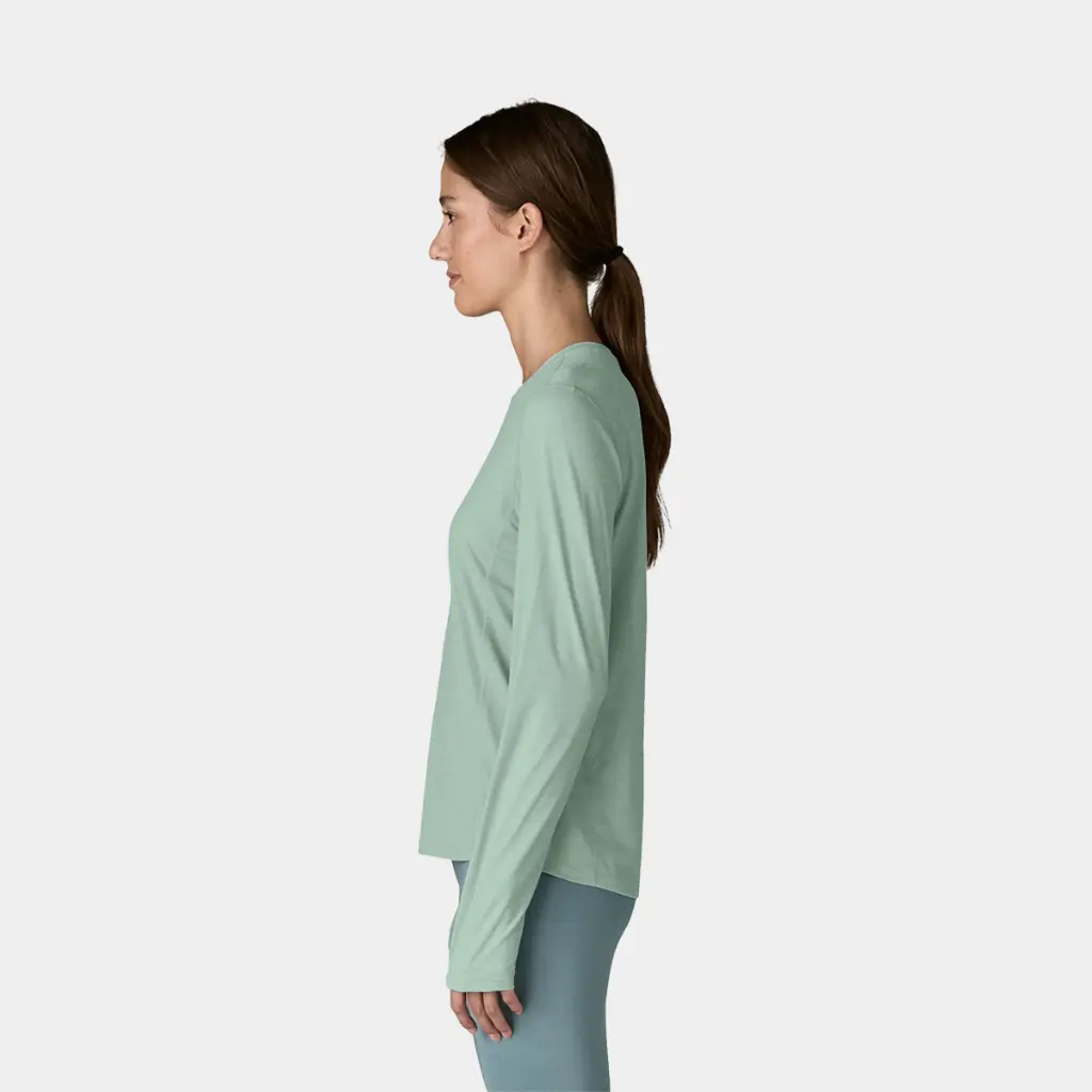 Long SLeeves Cap Cool Sun Shirt Women Thermal Blue - Thin Ice X-Dye