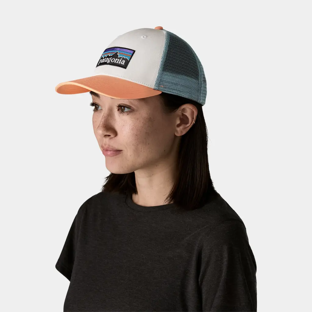 P-6 Logo LoPro Trucker Hat White w/Peach Sherbet