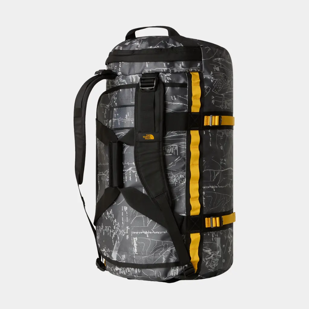 Base Camp Duffel M Anthracite Grey Conrad Topos Print / Summit Gold
