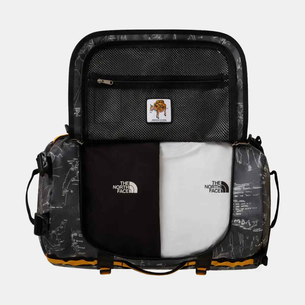 Base Camp Duffel S Anthracite Grey Conrad Topos Print / Summit Gold