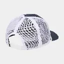 Flat Bill Trucker Hat Charcoal / White Wavy Black Diamond