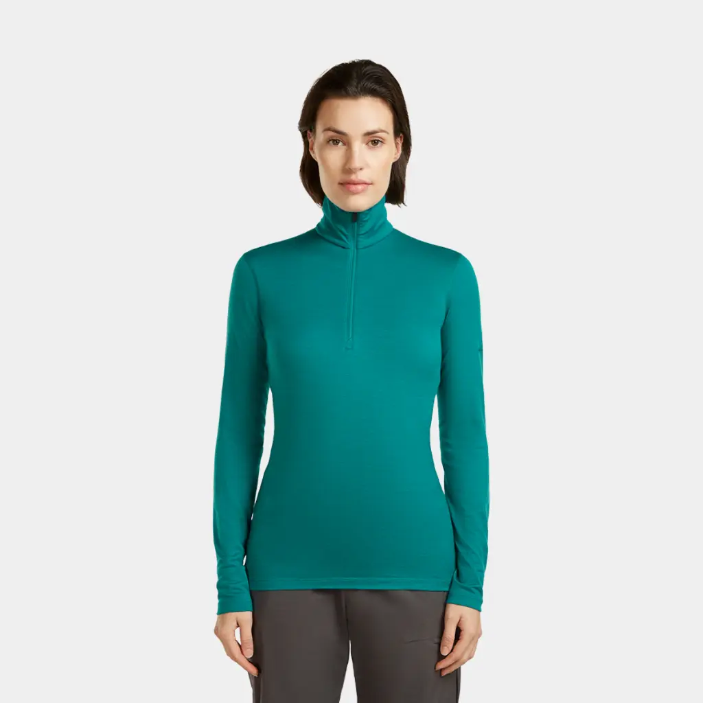 Oasis Long Sleeves Half Zip 200 Women Tidal Teal
