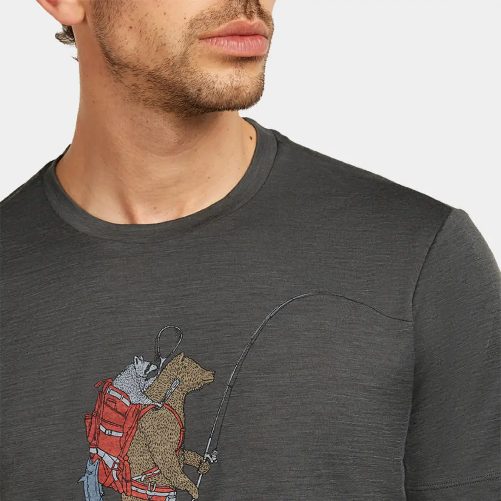 Tech Lite Short Sleeves Tee 150 Bear Catch Obsidian