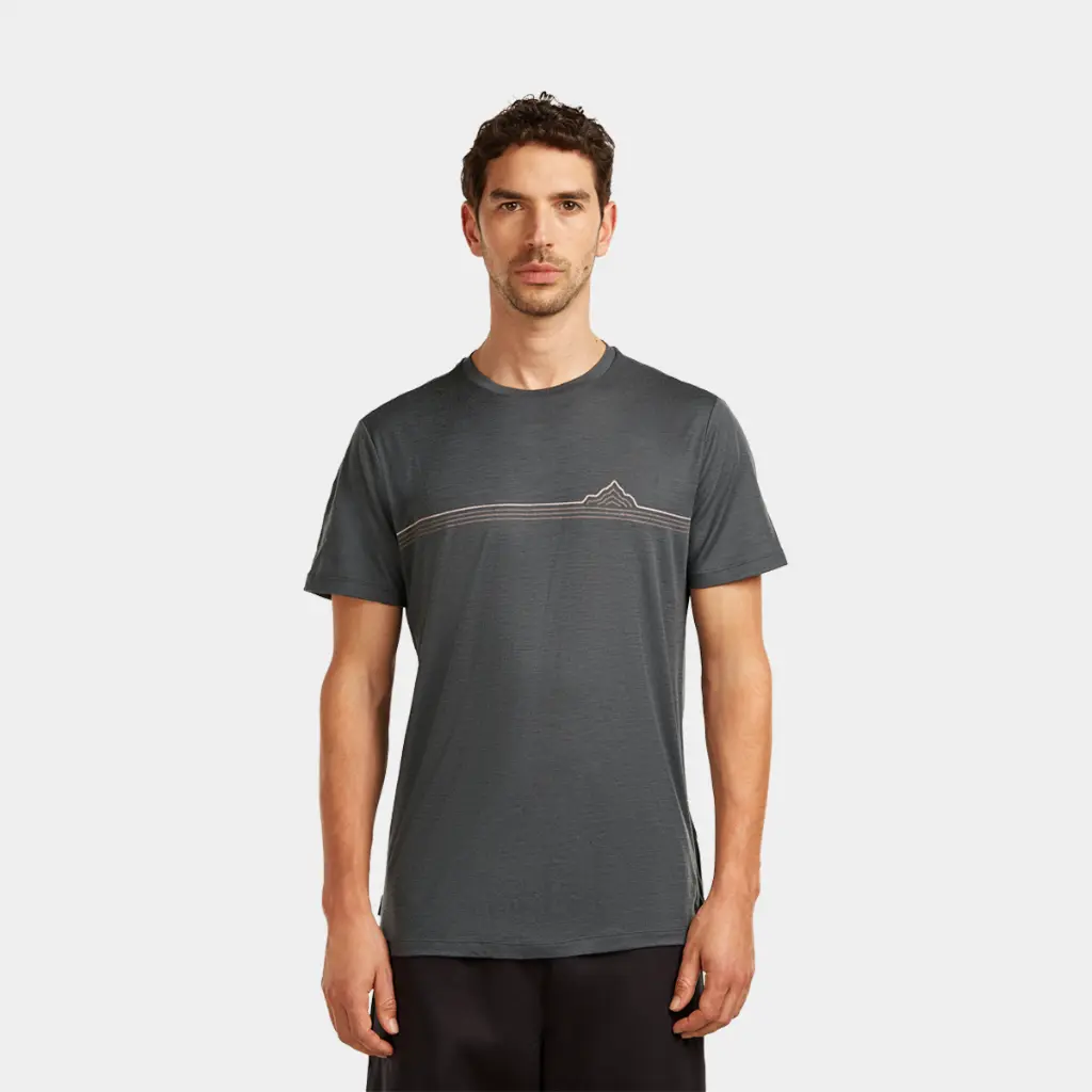 Tech Lite Short Sleeves Tee 150 Range Stripes Obsidian