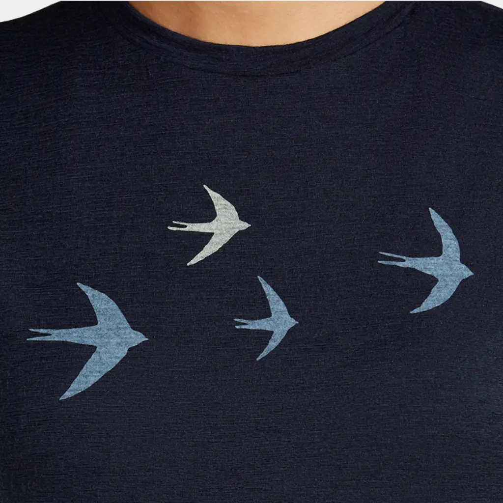 Tech Lite Short Sleeves Tee 150 Women Bird Transit Midnight Navy