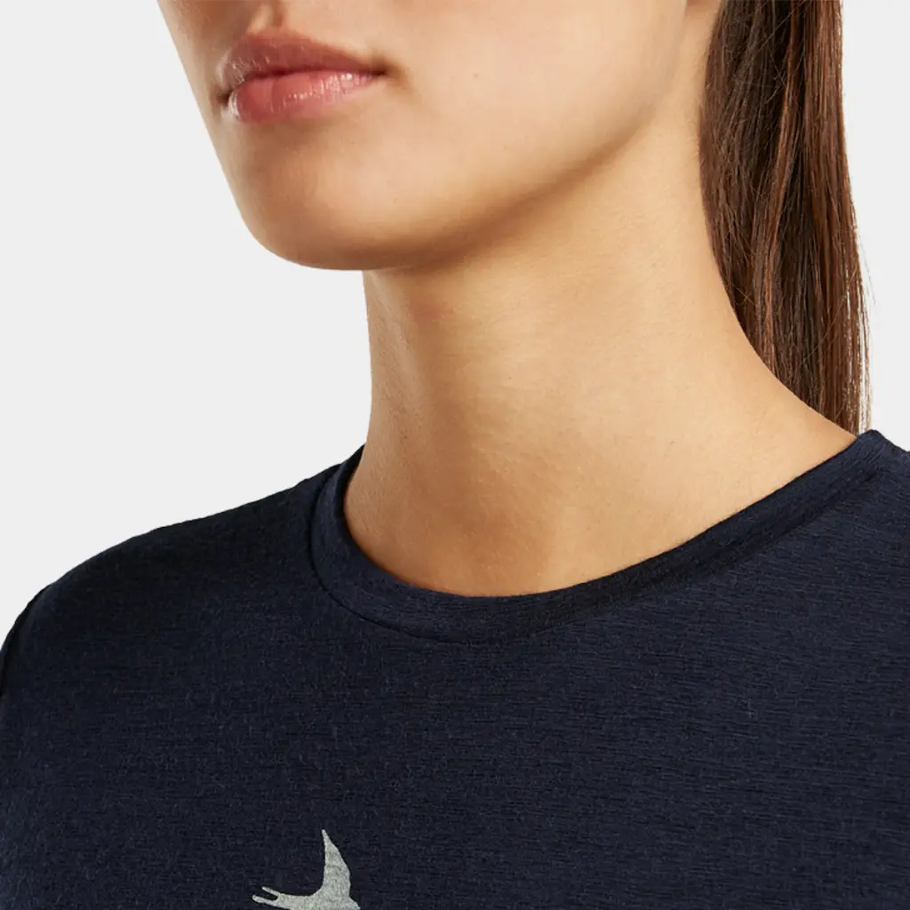 Tech Lite Short Sleeves Tee 150 Women Bird Transit Midnight Navy