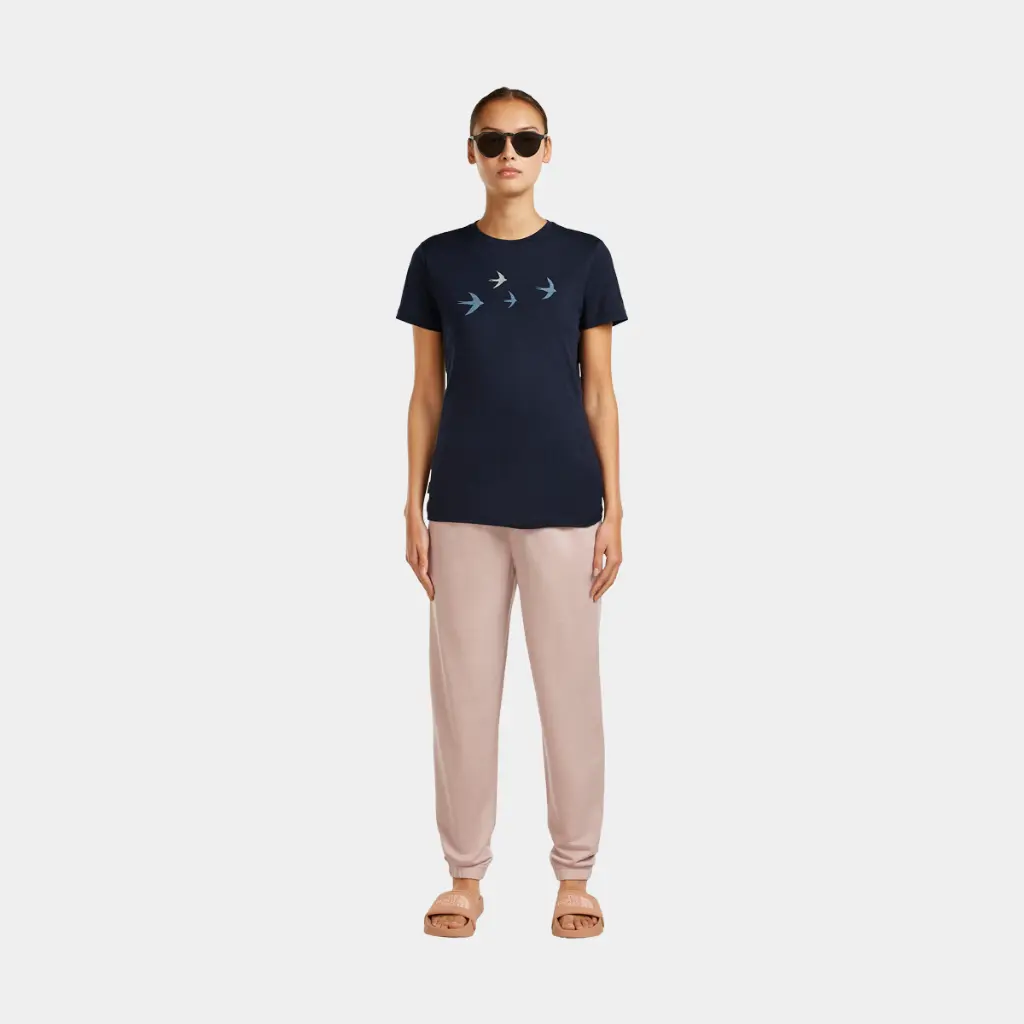 Tech Lite Short Sleeves Tee 150 Women Bird Transit Midnight Navy