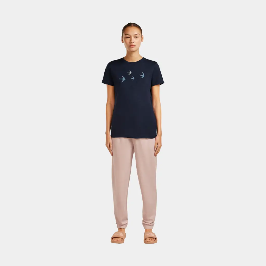 Tech Lite Short Sleeves Tee 150 Women Bird Transit Midnight Navy