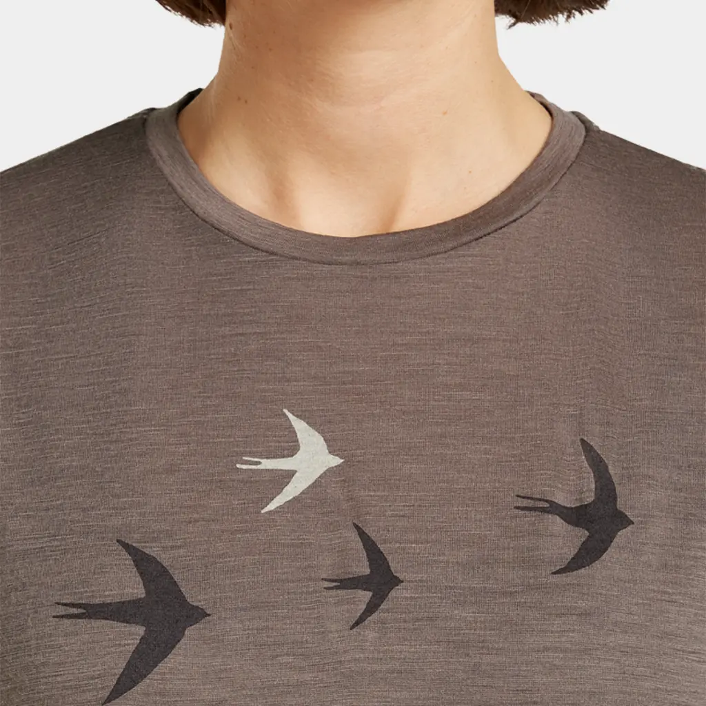 Tech Lite Short Sleeves Tee 150 Women Bird Transit Porcini