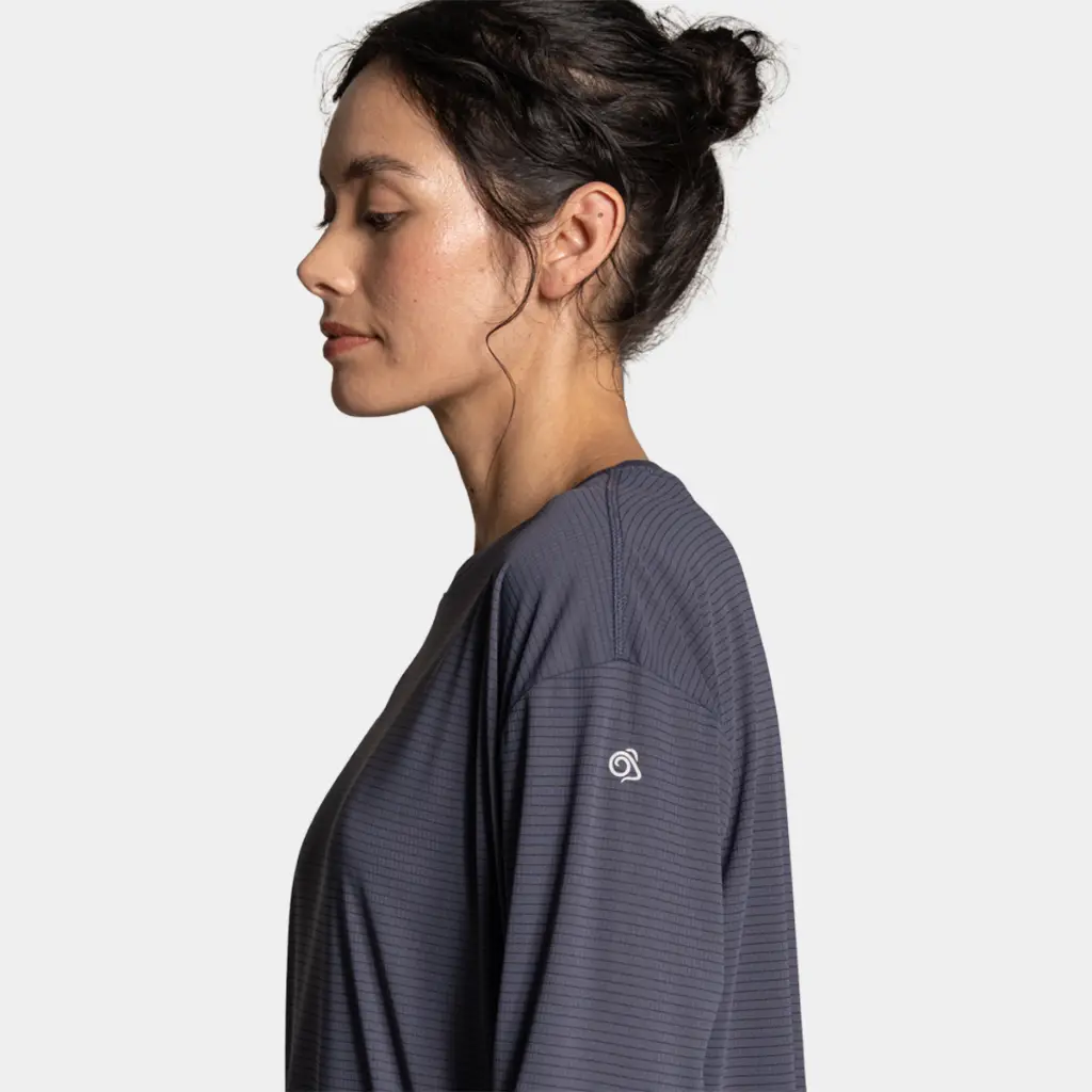 NosiLife SolarShield+ Long Sleeved T-Shirt Women Anthracite