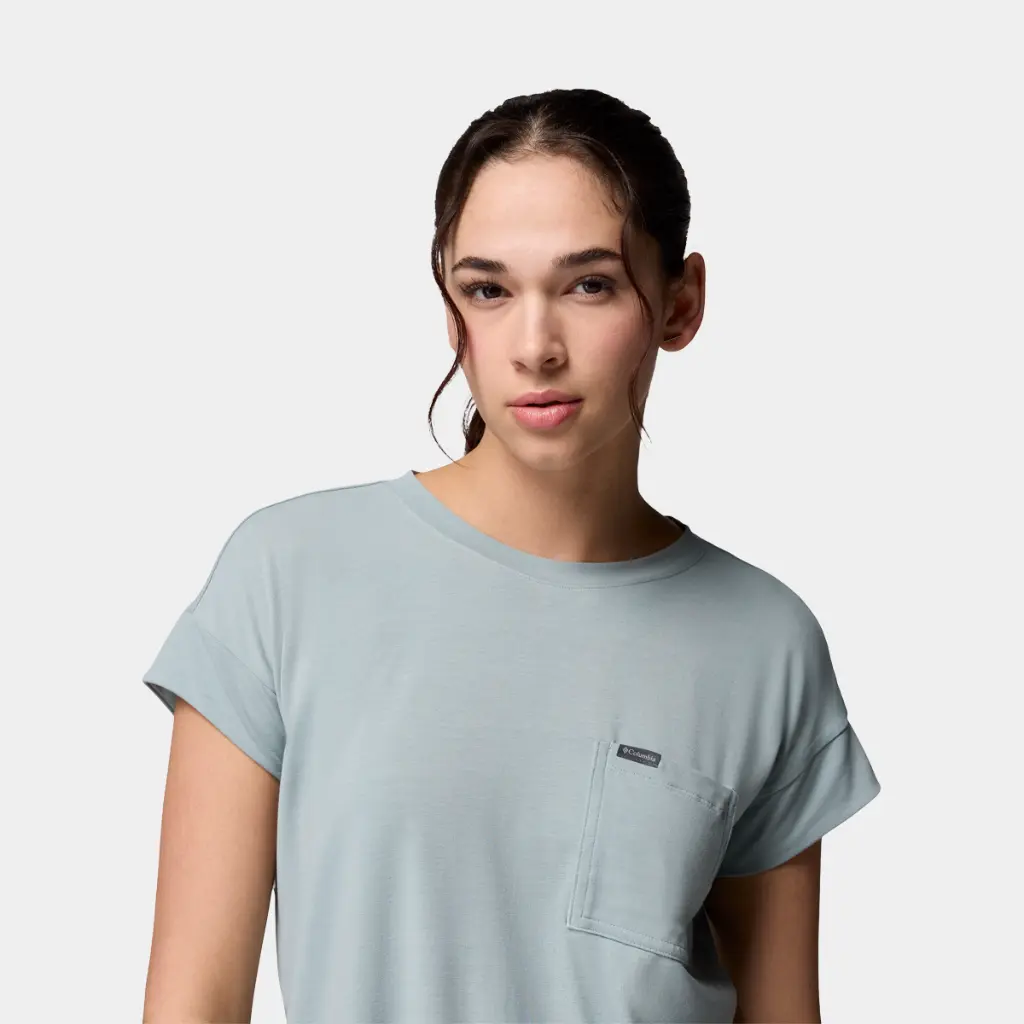 Daniela Falls Short Sleeves Women Crushed Blue