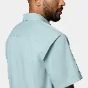 Utilizer II Solid Short Sleeves Shirt Crushed Blue