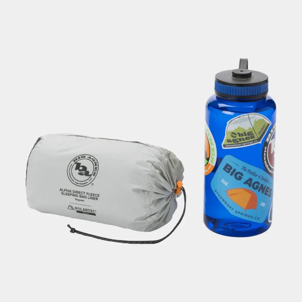 Alpha Direct Fleece Sleeping Bag Liner Regular Asphalt