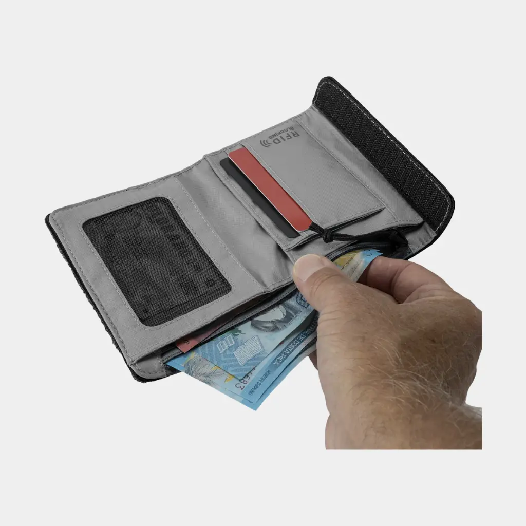 Stash RFID Tri-Fold Wallet Black