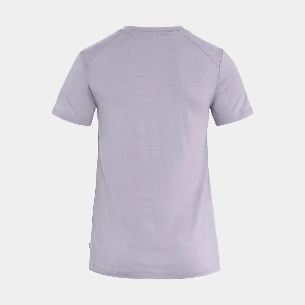 Abisko Wool Fox Short Sleeve Women Lavender Mist / Dark Navy
