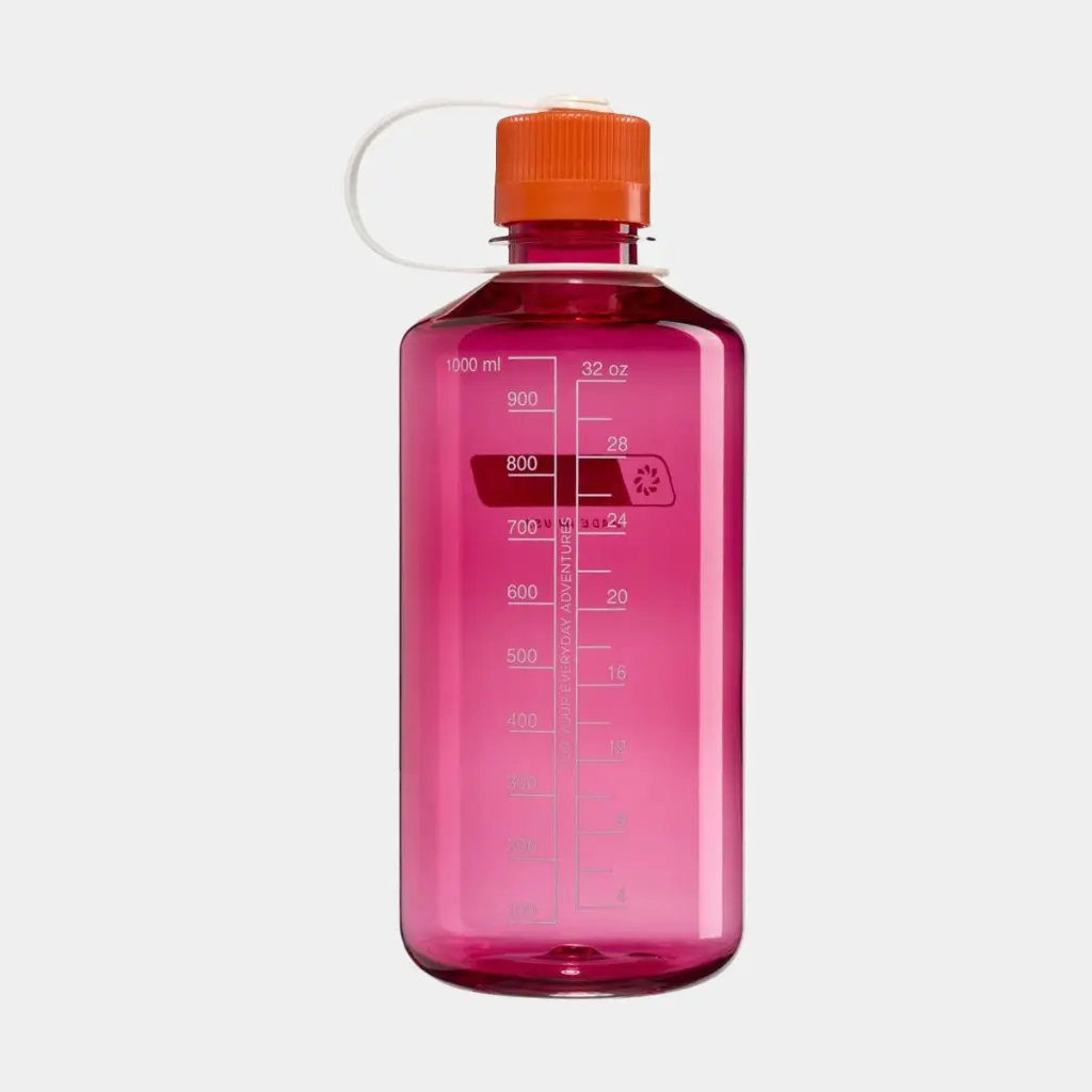 Drinking Bottle Narrow Mouth Sustain 1000ml Fuchsia Purple w/ Flame