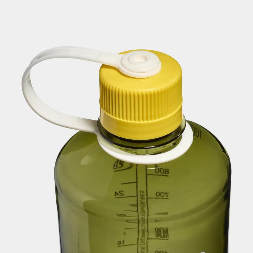 Drinking Bottle Narrow Mouth Sustain 1000ml Oil Green w/ Freesia