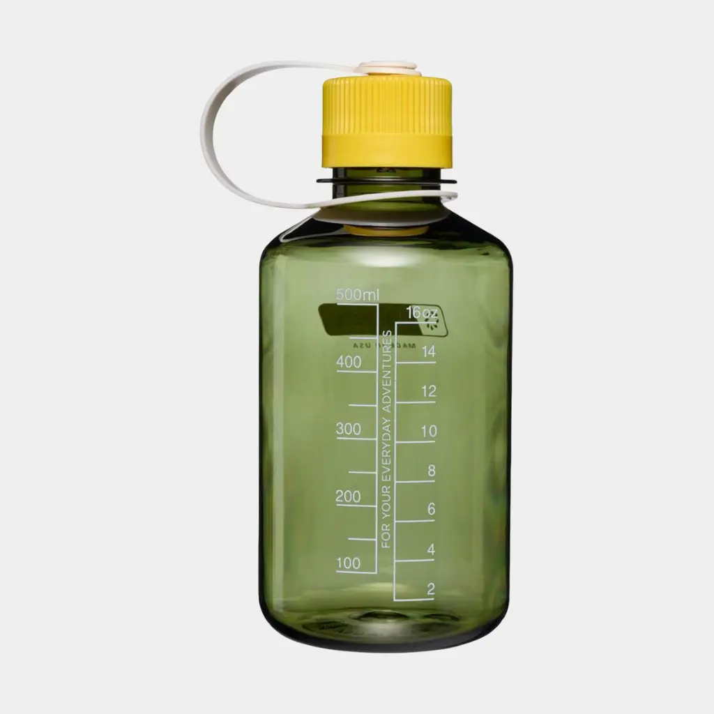 Drinking Bottle Narrow Mouth Sustain 500ml Oil Green w/ Freesia