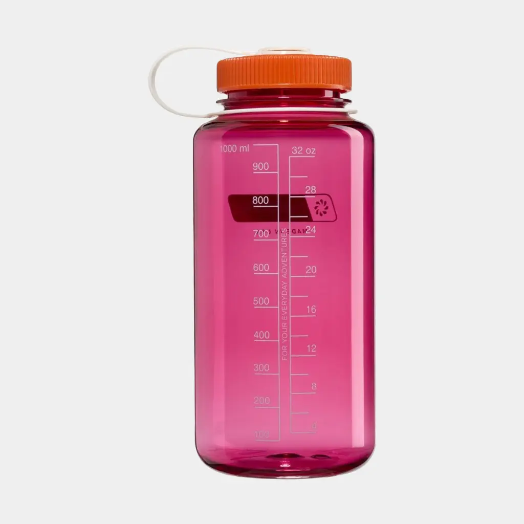 Drinking Bottle Wide Mouth Sustain 1000ml Fuchsia Purple w/ Flame