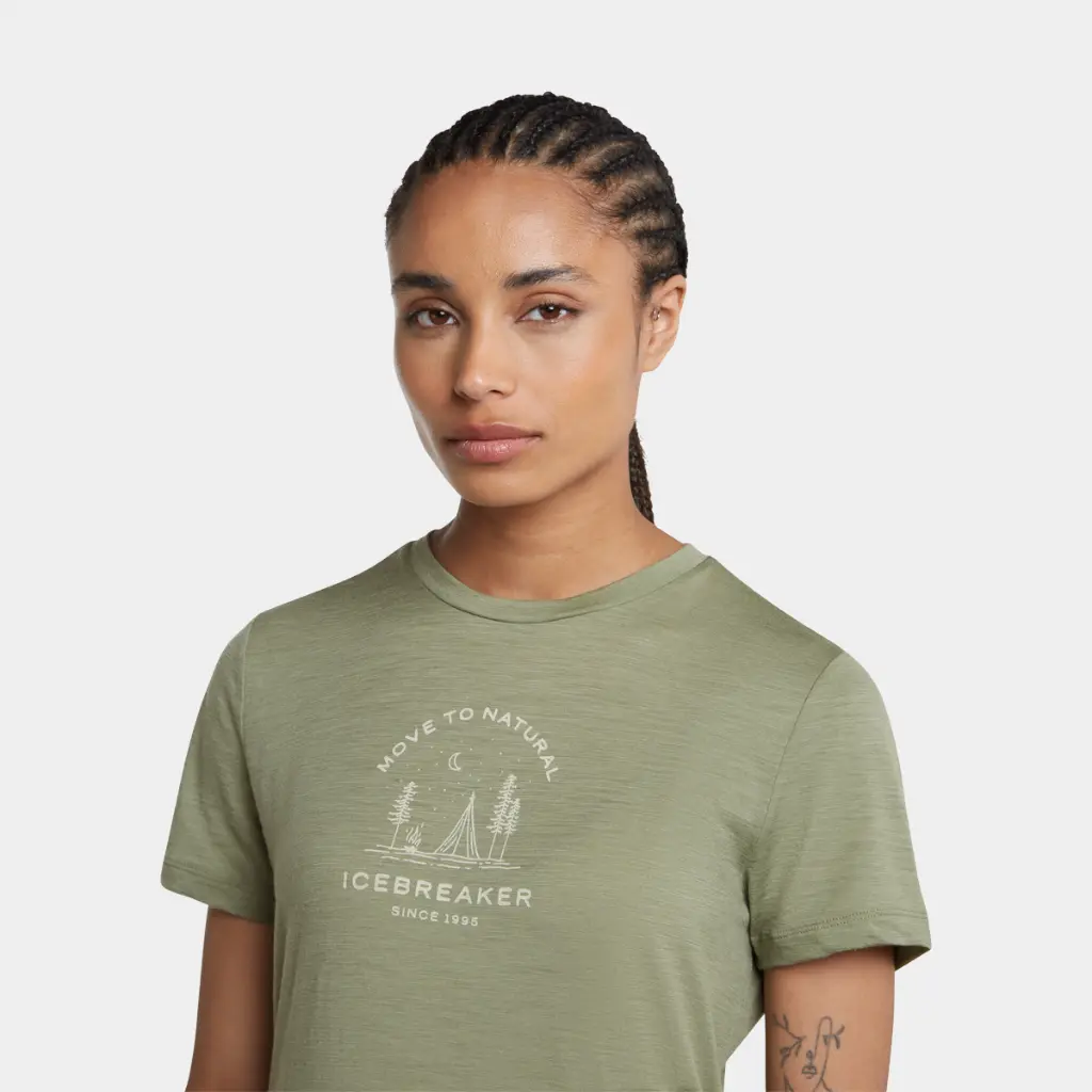Tech Lite Short Sleeves Tee Peace Pas 150 Women Lichen