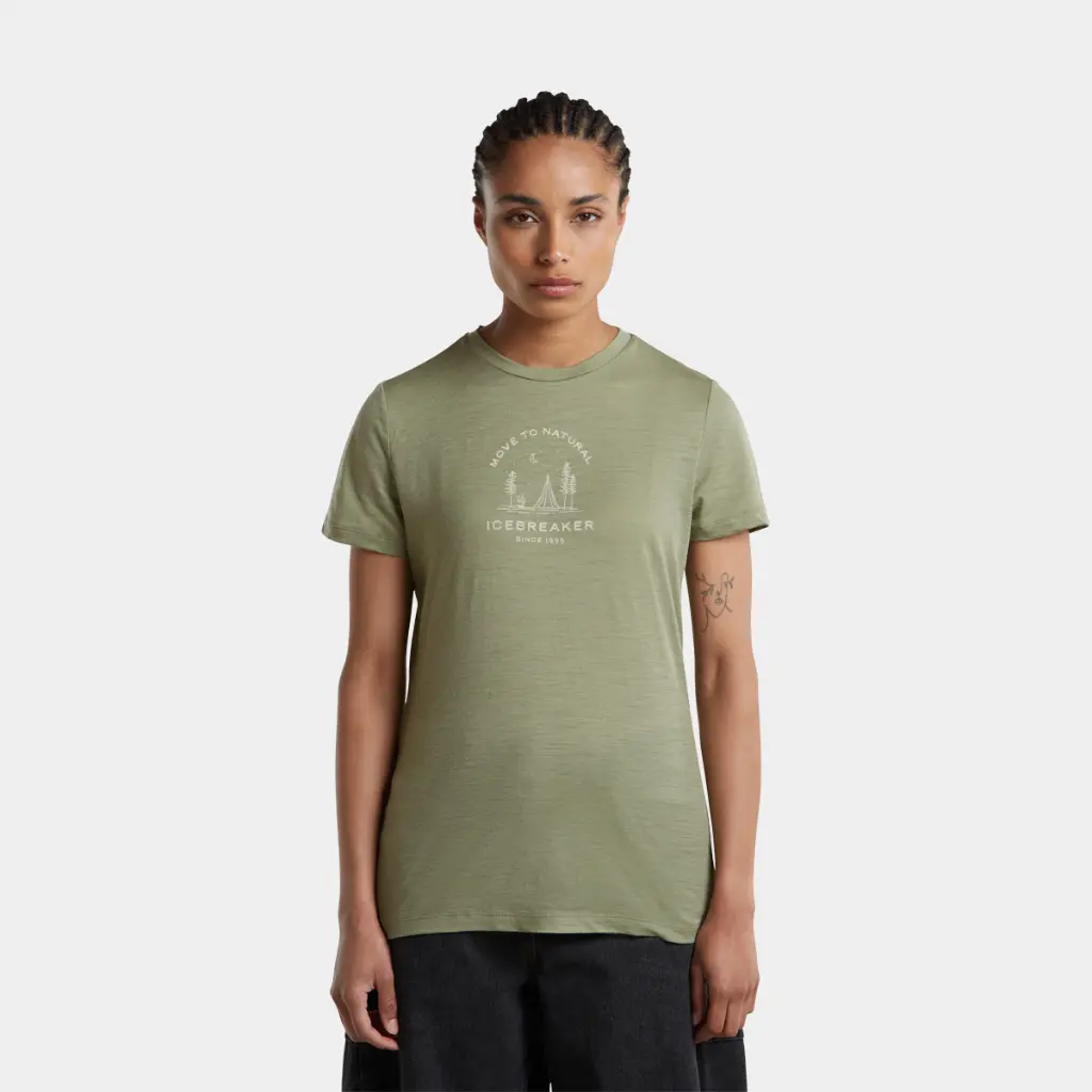 Tech Lite Short Sleeves Tee Peace Pas 150 Women Lichen