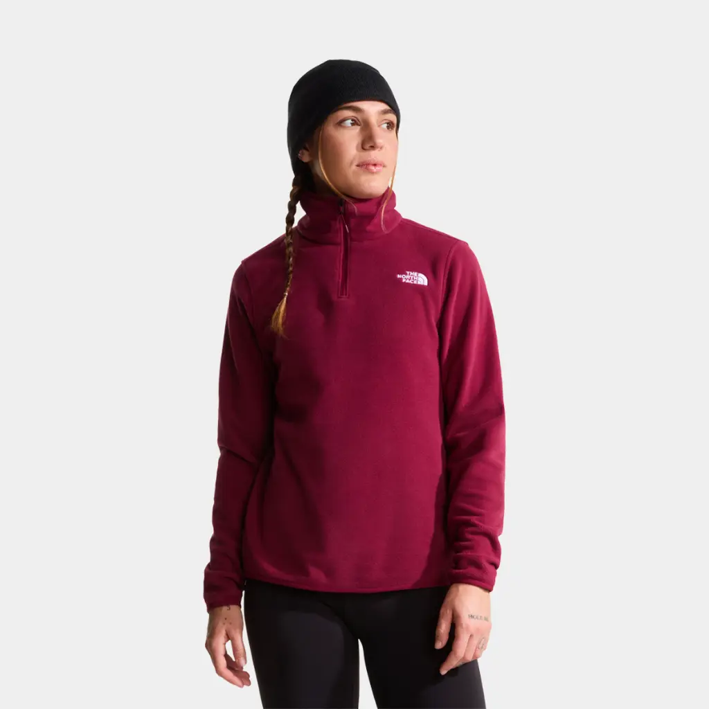 Glacier Fleece 1/4 Zip Jacket Women Burgundy Crush