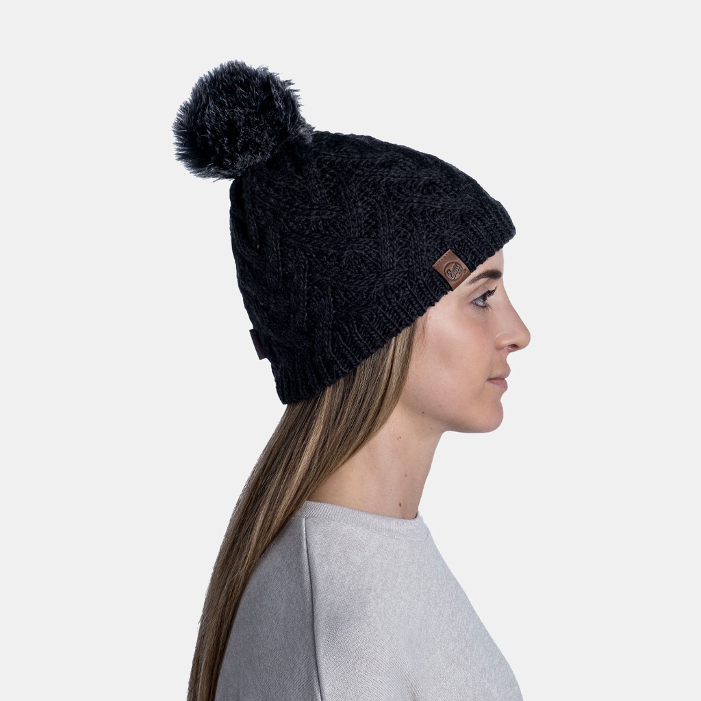Knitted & Polar Band Hat Caryn Graphite