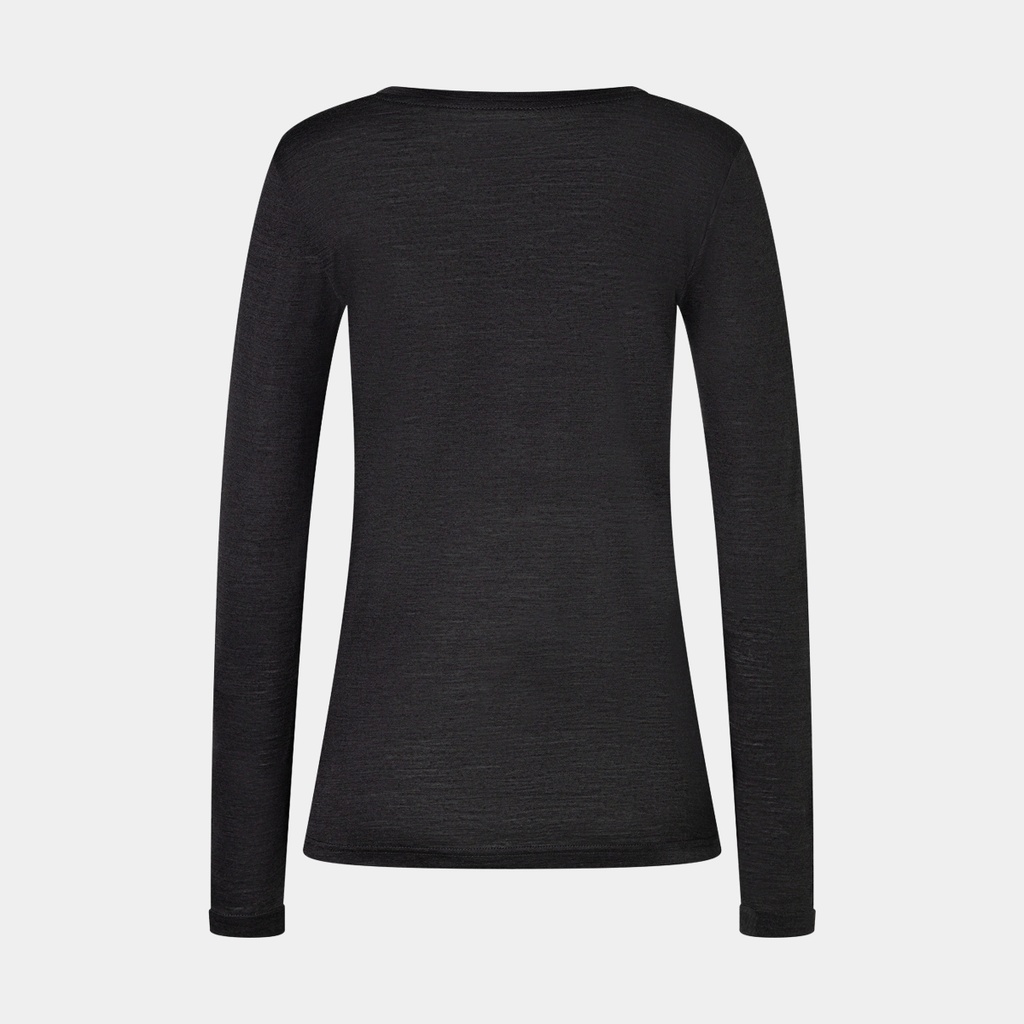 The Essential Logo Long Sleeves Women (2022) Jet Black Melange / Gold