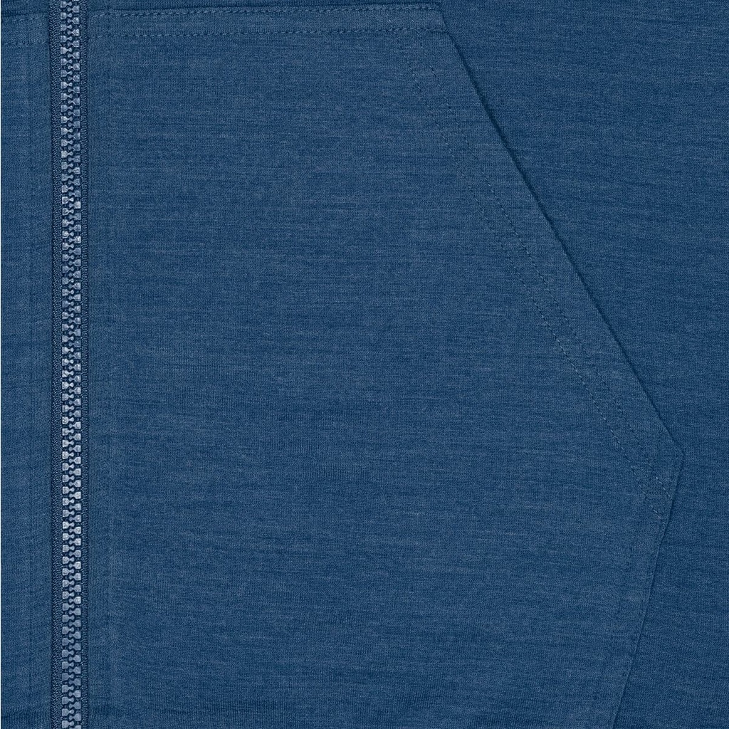 Essential Zip Hoodie Dark Denim Melange