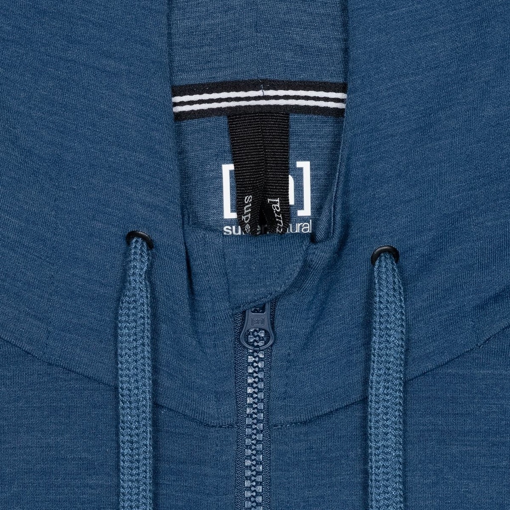 Essential Zip Hoodie Dark Denim Melange